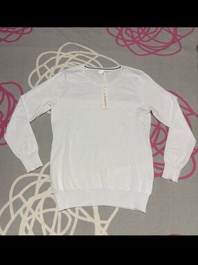 JJ Perfection White Crewneck Sweater